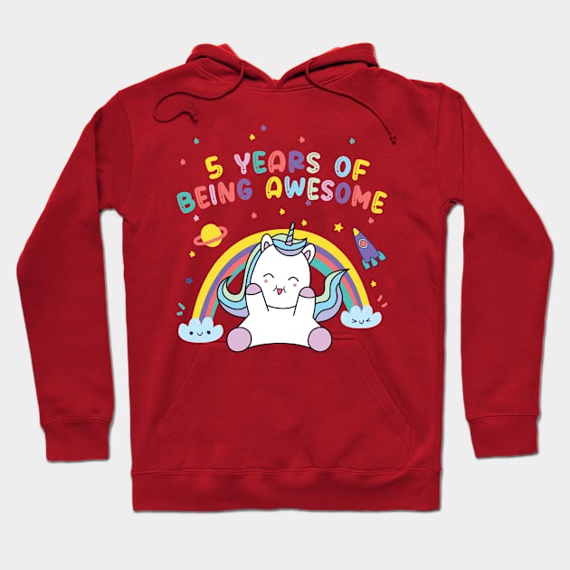 5 years of being awesome Hoodie by Horskarr